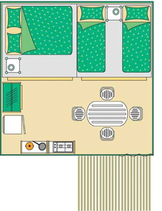 location bungalow verdon plan