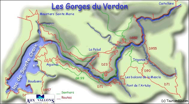 gorges du verdon carte